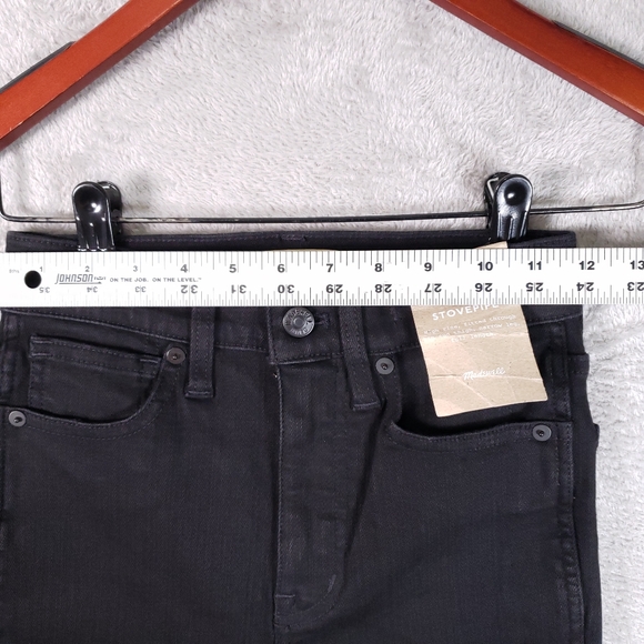 Madewell NWT Stovepipe Jeans Black Women's W23 NM217 - Picture 5 of 12